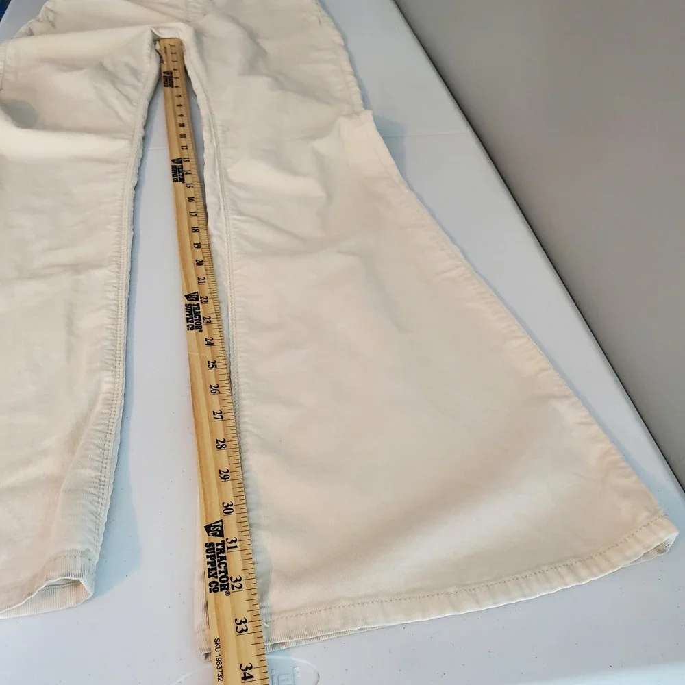 We The Free Free People Corduroy Flare Pants Cream Size 29 Boho Hippie Festival